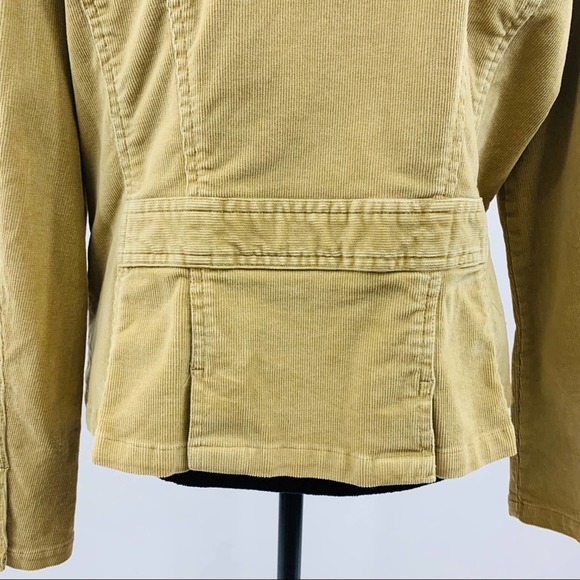 St. John Bay Tan Corduroy Button Up Blazer - Picture 8 of 11